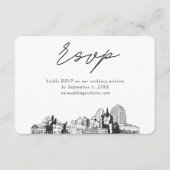 St. Paul Wedding Minimalistisch Sketch UAWG Begleitkarte (Vorderseite)