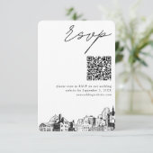 St. Paul Wedding Modern UAWG QR Code Begleitkarte (Stehend Vorderseite)