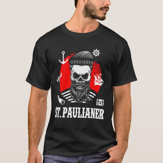 St. Pauli Hamburg Skull Paulian Saint Pauli T-Shirt (Vorderseite)