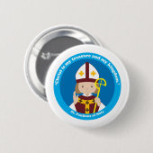 St. Paulinus von Nola Button (Vorne & Hinten)