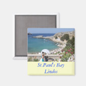 St.Paul's Bay, Lindos Magnet (Vorderseite/Rückseite)