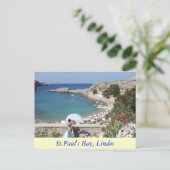 St.Paul's Bay, Lindos Postkarte (Stehend Vorderseite)