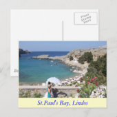 St.Paul's Bay, Lindos Postkarte (Vorne/Hinten)