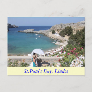 St.Paul's Bay, Lindos Postkarte
