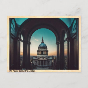 St. Paul's Cathedra London Vintage Travel Postkarte