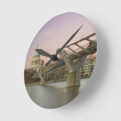 St Pauls Cathedral At Dusk  Runde Wanduhr (Winkel)