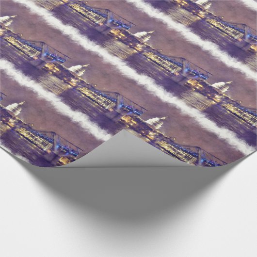 St Paul's Cathedral by Night Fine Art Malerei Geschenkpapier (Ecke)