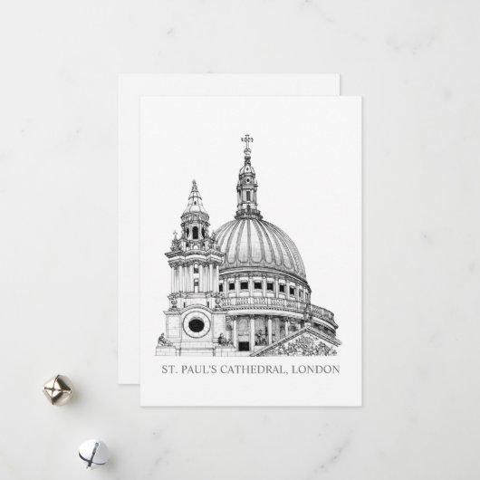 St Paul's Cathedral Card Feiertagskarte (Vorderseite/Rückseite Beispiel)