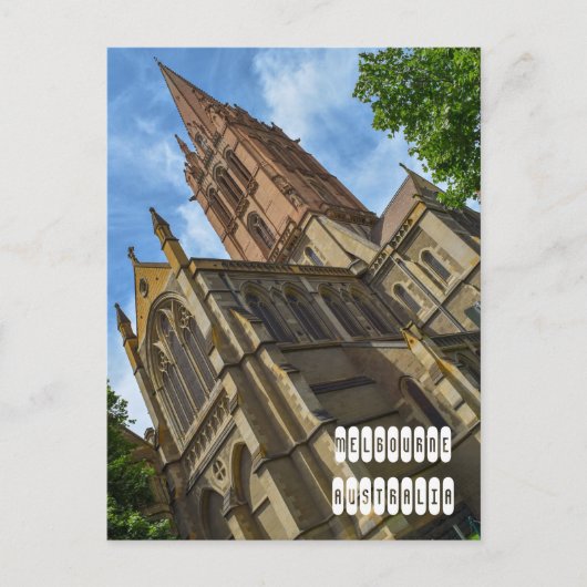 St Paul's Cathedral in Melbourne Feiertagspostkarte (Vorderseite)