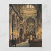 St Pauls Cathedral Japanese Woodblock Print Postkarte (Vorderseite)