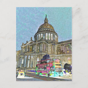 St Paul's Cathedral London Art Postkarte