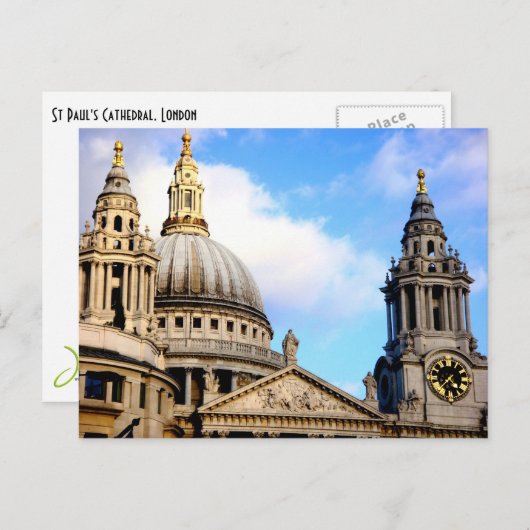 St Paul's Cathedral, London, Postcard Postkarte (Vorne/Hinten)