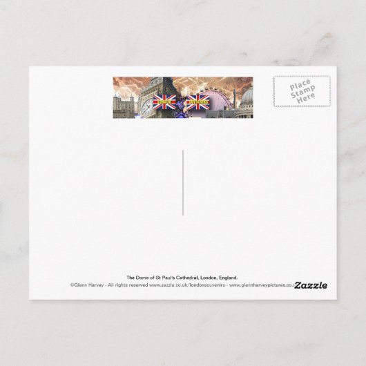 St. Paul's Cathedral London Postkarte (Rückseite)