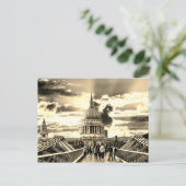 St. Paul's Cathedral, London Sepia Postkarte (Stehend Vorderseite)