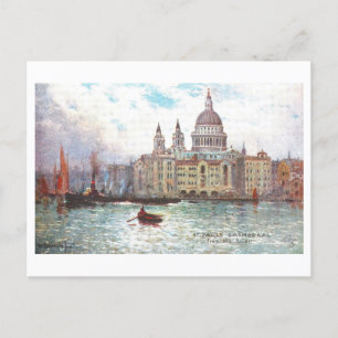 St. Paul's Cathedral London Vintag Postcard Postkarte