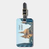 St Paul's Cathedral London Vintages Geschenk Poste Gepäckanhänger (Vorderseite vertikal)