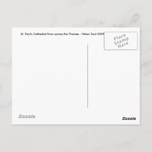 St. Paul's Cathedral Postcard Postkarte (Rückseite)