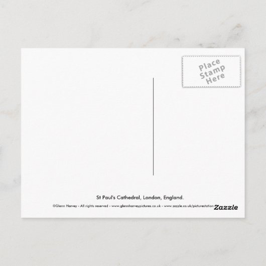 St. Paul's Cathedral Postkarte (Rückseite)