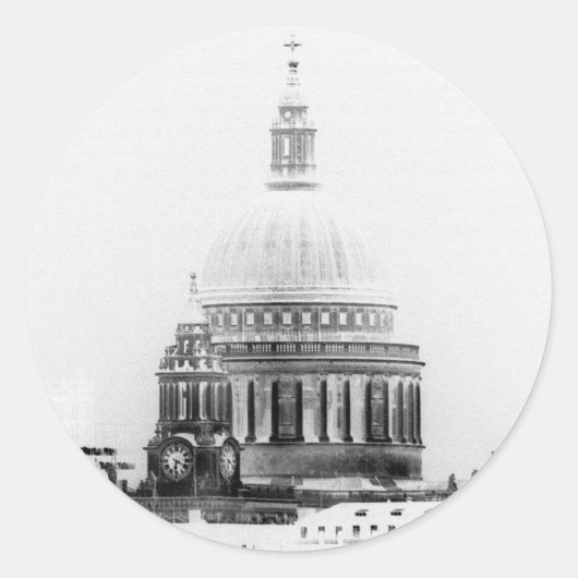 St. Paul's Cathedral Runder Aufkleber (Vorderseite)