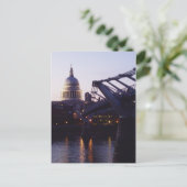 St. Paul's Cathedral & the Millennium Bridge Postkarte (Stehend Vorderseite)