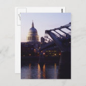 St. Paul's Cathedral & the Millennium Bridge Postkarte (Vorne/Hinten)