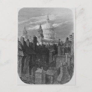 St. Paul's Cathedral und die Slums Postkarte