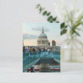 St. Paul's Cathedral und Millennium Bridge, London Postkarte (Stehend Vorderseite)
