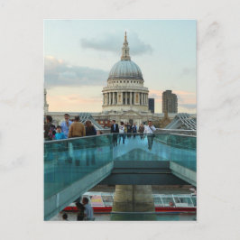 St. Paul's Cathedral und Millennium Bridge, London Postkarte
