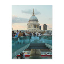 St. Paul's Cathedral und Millennium Bridge, London