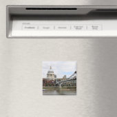 'St.Paul's Cathedral, von der Millennium Bridge Magnet (In Situ (Geschirrspüler))