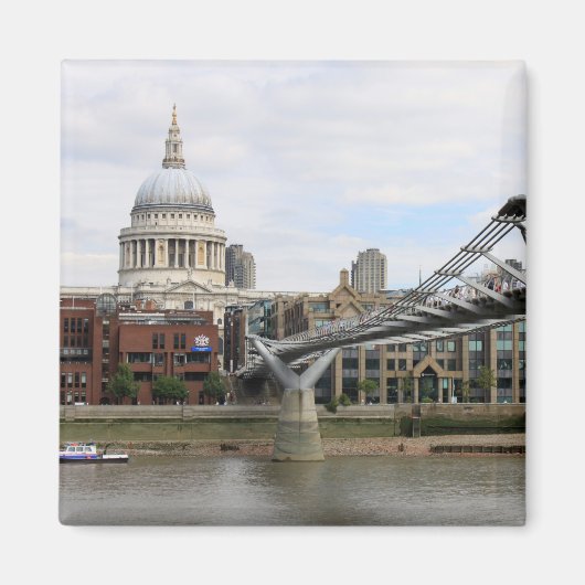 'St.Paul's Cathedral, von der Millennium Bridge Magnet (Vorne)