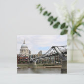 'St.Paul's Cathedral, von der Millennium Bridge Postkarte (Stehend Vorderseite)