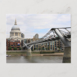'St.Paul's Cathedral, von der Millennium Bridge Postkarte