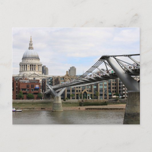 'St.Paul's Cathedral, von der Millennium Bridge Postkarte (Vorderseite)