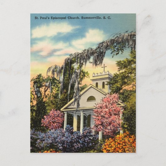 St. Pauls' Church, South Carolina Postkarte (Vorderseite)