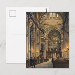 St Pauls Kathedrale Japanischer Holzschnitt Postkarte