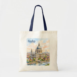 St Paul's Kathedrale London Aquarell Individueller Tragetasche