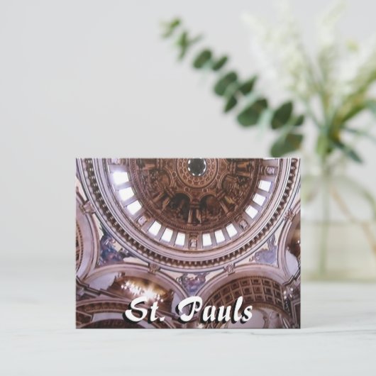 St. Pauls Kathedrale London Postkarte (Stehend Vorderseite)