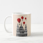 St. Pauls Kathedrale und Red Hot Air Balloons Kaffeetasse (Links)