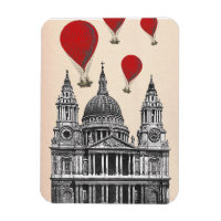 St. Pauls Kathedrale und Red Hot Air Balloons