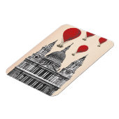 St. Pauls Kathedrale und Red Hot Air Balloons Magnet (Linke Seite)