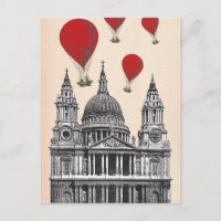 St. Pauls Kathedrale und Red Hot Air Balloons