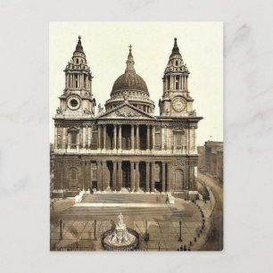 St. Pauls-Kathedrale, Westfront, London, England Postkarte