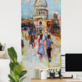 St. Paul's von der Millenium Bridge Poster (Heimbüro)