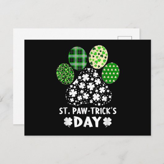 St Paw-trick's Day - Postkarte (Vorne/Hinten)