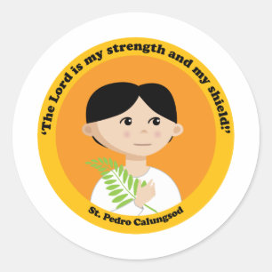 St. Pedro Calungsod Runder Aufkleber