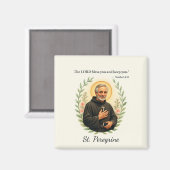 St. Peregrine Feast Day Blessings Watercolor Wreat Magnet (Vorderseite/Rückseite)