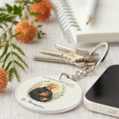 St. Peregrine Feast Day Blessings Watercolor Wreat Schlüsselanhänger (Vorderseite rechts)