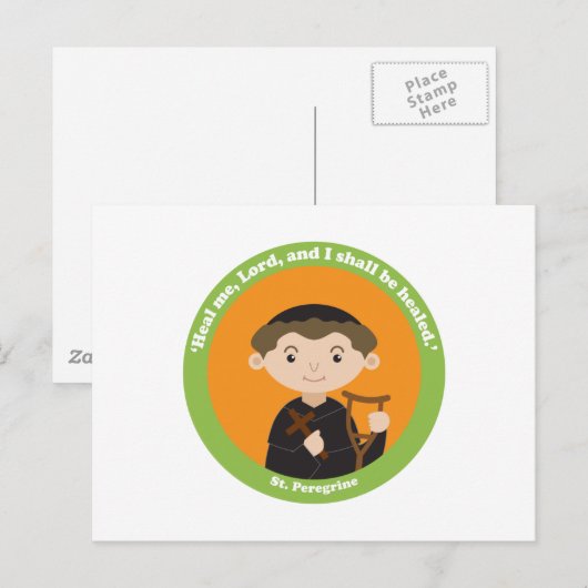 St. Peregrine Postkarte (Vorne/Hinten)