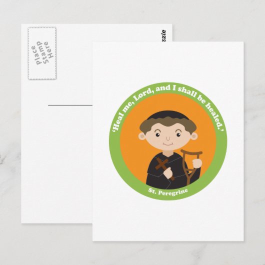 St. Peregrine Postkarte (Vorne/Hinten)